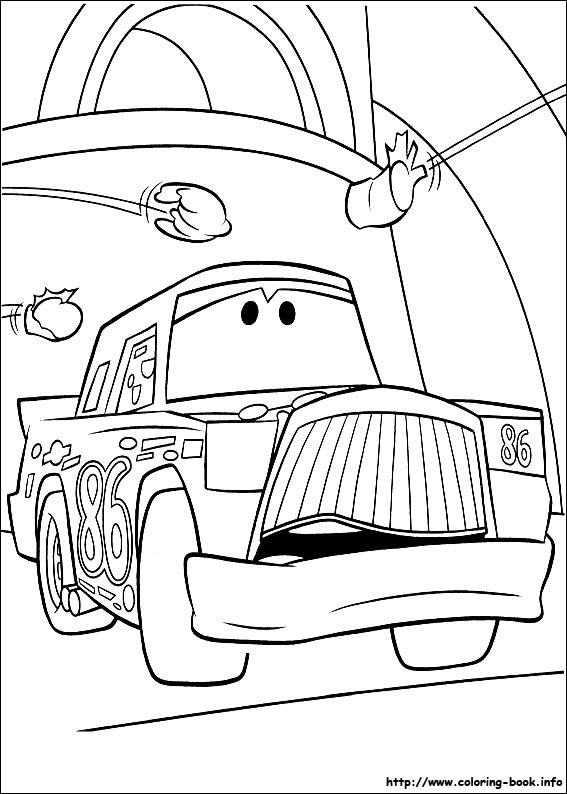 Plansa de colorat cu Cars pixar 122 27